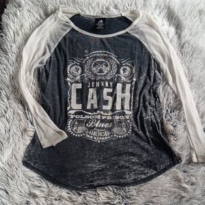 Zion Rootswear Gray and White Graphic Long Sleeve Tee